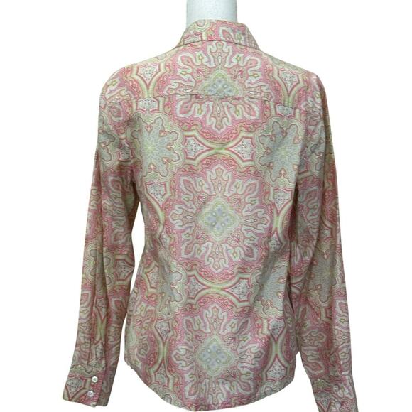 J. McLaughlin button front top, pink, 12, soft pastel, classic, preppy, feminine - Picture 3 of 6